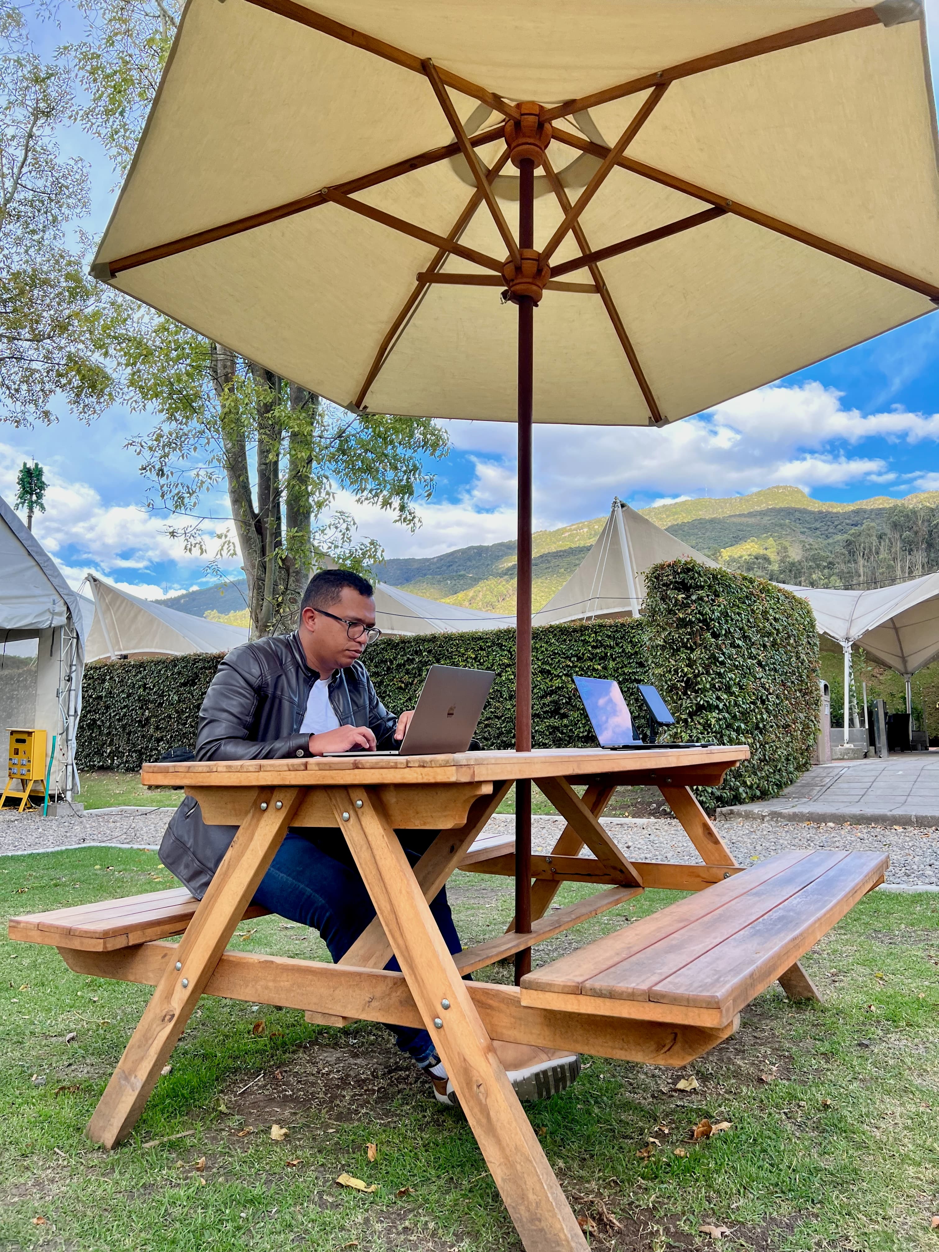 Raulyn Ladera working in an outdoor space